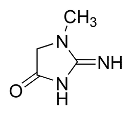 Molécule d'une créatinine. 